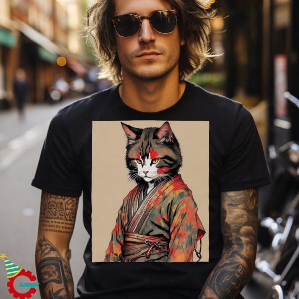 Cat samurai T Shirt