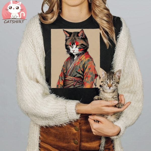 Cat samurai T Shirt