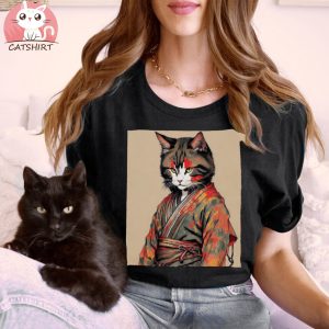 Cat samurai T Shirt