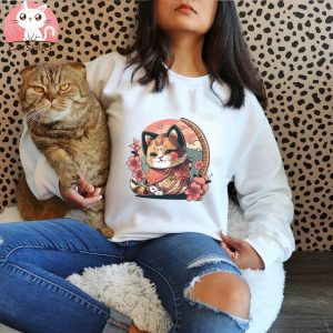 Chibi Cat in Japanese Kimono Kawaii Pastel T Shirt