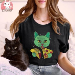 Cosmic Pizza Cat T Shirt