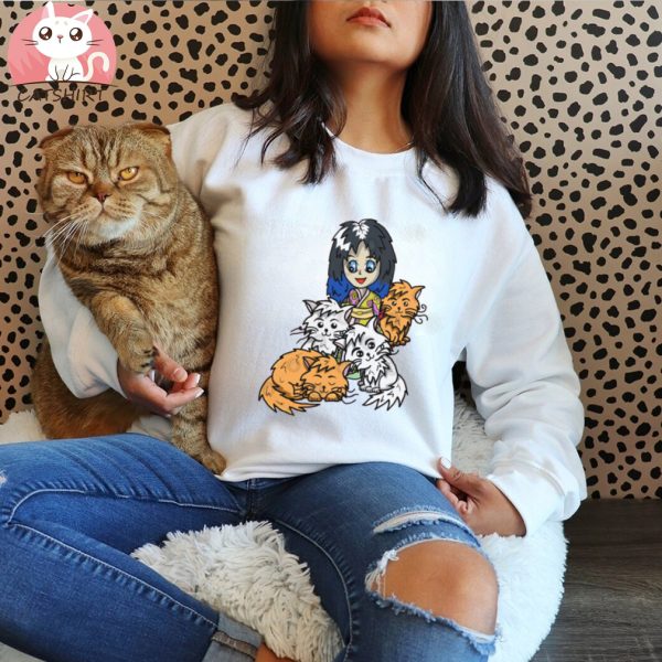 Crazy Cat Lady in a Kimono T Shirt