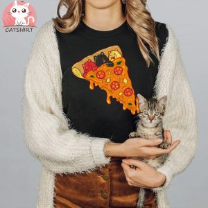 Cute Cats Eating Pizza Cats Shirt