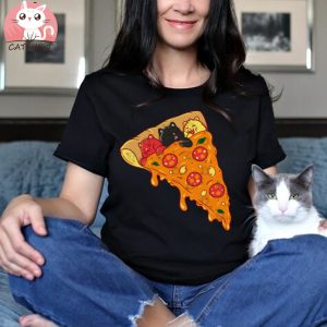 Cute Cats Eating Pizza Cats Shirt