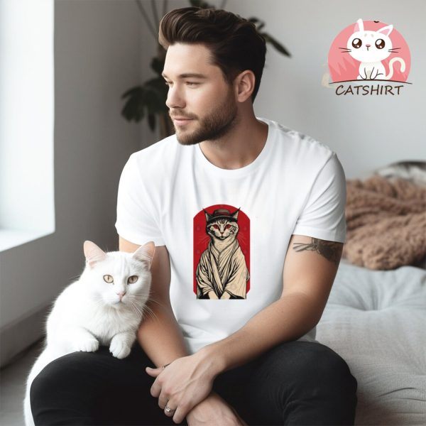 Cute cat wearing kimono and a hat T Shirt