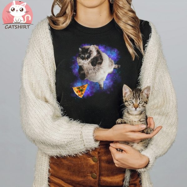 Funny pizza cat galaxy T Shirt