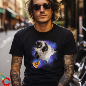 Funny pizza cat galaxy T Shirt