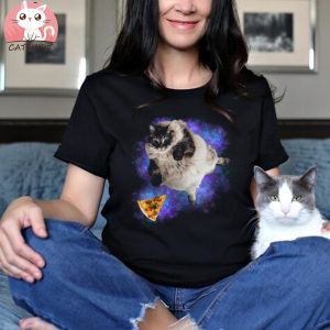 Funny pizza cat galaxy T Shirt