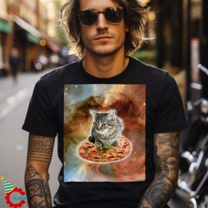 Galaxy Kitty Cat Pizza Shirt