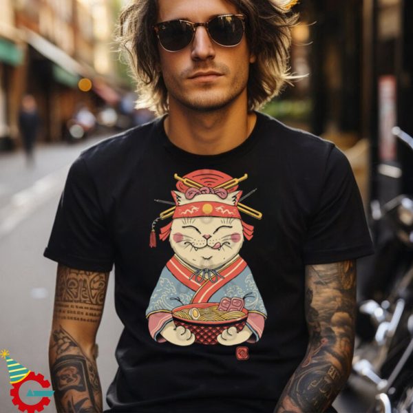 Geisha Neko Ramen T Shirt