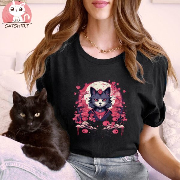 Geisha cat Nekomata T Shirt