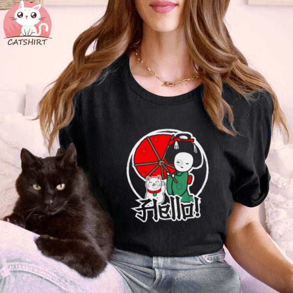 Japanese Cat and Women are Friends T Shirt