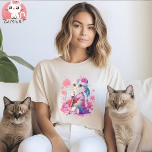 Kimono Cat Japanese Inspired Cat Art Print No Background T Shirt