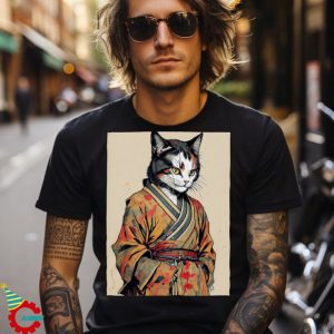 Kimono Samurai Cat Tee Shirt