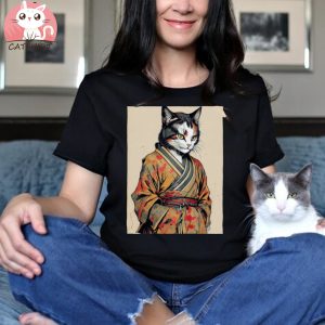 Kimono Samurai Cat Tee Shirt