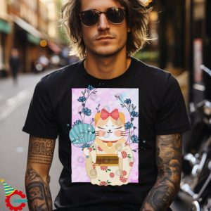 Maneki Japanese Lucky Kimono Cat Shirt