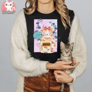 Maneki Japanese Lucky Kimono Cat Shirt