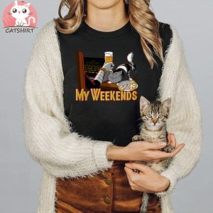 My Weekends Cat T Shirt