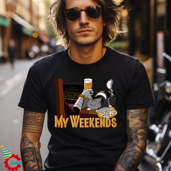 My Weekends Cat T Shirt