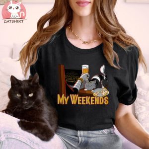 My Weekends Cat T Shirt