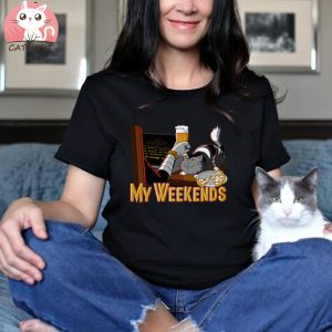 My Weekends Cat T Shirt