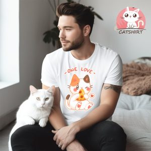 One love Pizza cat T Shirt