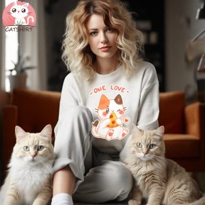 One love Pizza cat T Shirt