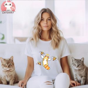 Pizza Angel Tabby Cat T Shirt