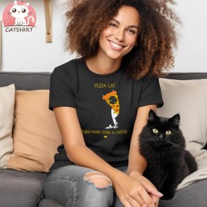 Pizza Cat Purr Purr Roni & Cheese T Shirt