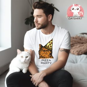 Pizza Party Cat Animal T Shirt