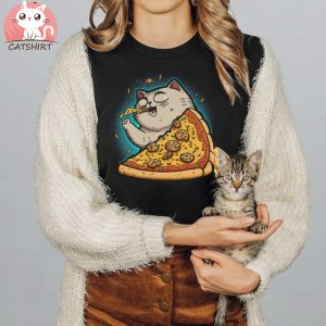 Pizza Slice Cheese Cat Shirt