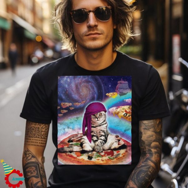 Space Pizza Cat Galaxy T Shirt