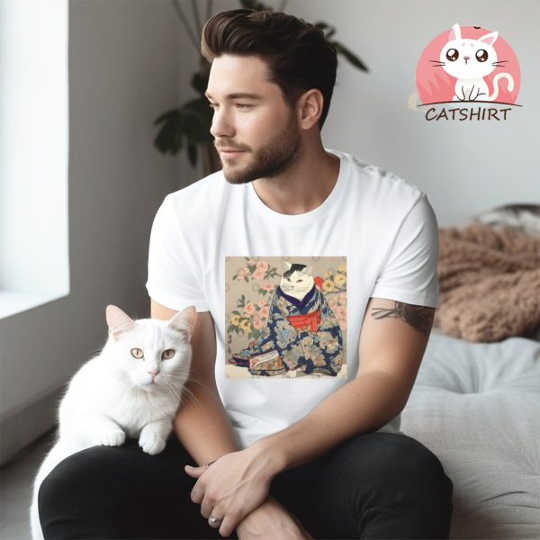 Ukiyo e, Cat in a Kimono T Shirt