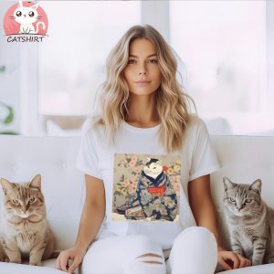 Ukiyo e, Cat in a Kimono T Shirt