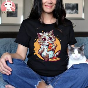 pizza cat eating T Shirt