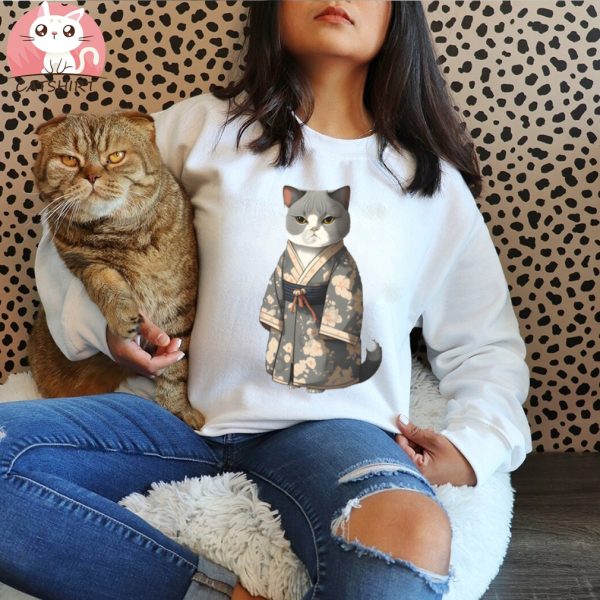 Cat in Kimono T Shirt