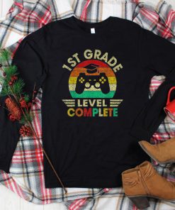 1St Grade Graduation Level Complete Video Games Boy Kids T Shirt tee