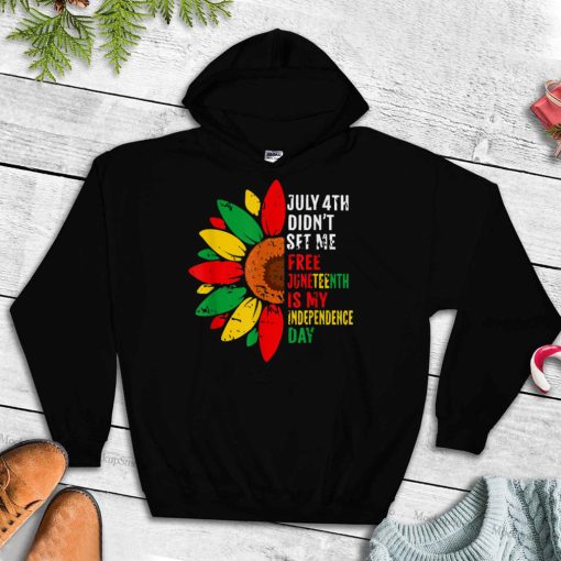 July 4th Sunflower African American Black History Freedom T Shirt tee