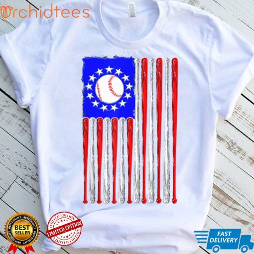 American Flag Vintage Baseball Bat Betsy Ross USA Flag Gift T Shirt, sweater