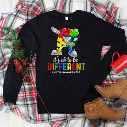 Autism Awareness Acceptance Women Kid Its Ok To Be Different T Shirt tee