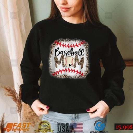 Baseball Mom Leopard Funny Softball Mom Mother’s Day 2022 T Shirt