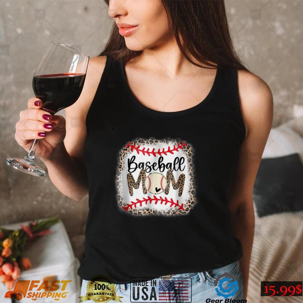 Softball Mom Leopard Funny Baseball Mom Mother S Day 2021 Youth T-Shirt