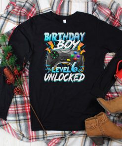 Birthday Boy Level 6 Unlocked Video Game Birthday Party T Shirt tee