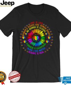 Black Lives Matter Science LGBT Pride Sunflower Rainbow Love T Shirt tee