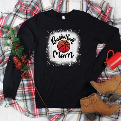 Bleached Basketball Mom Game Day Gifts T Shirt tee