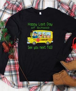 Bus Driver Summer Vacation Student Happy Last Day Of School T Shirt tee