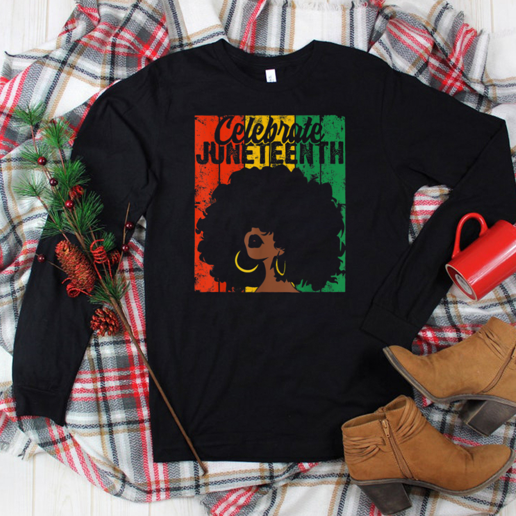 Celebrate Juneteenth Retro African Colors Women Gift Vintage T Shirt tee