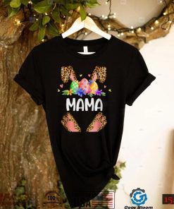 Floral Leopard Mama Bunny Easter Happy Easter Mother’s Day T Shirt