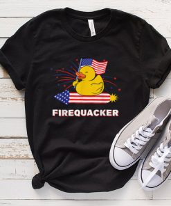 Fourth of July USA Patriotic Firecracker Rubber Duck T Shirt tee