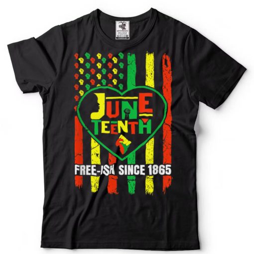 Freeish Since 1865 Men Women Kids Black Afro Juneteenth Flag T Shirt tee